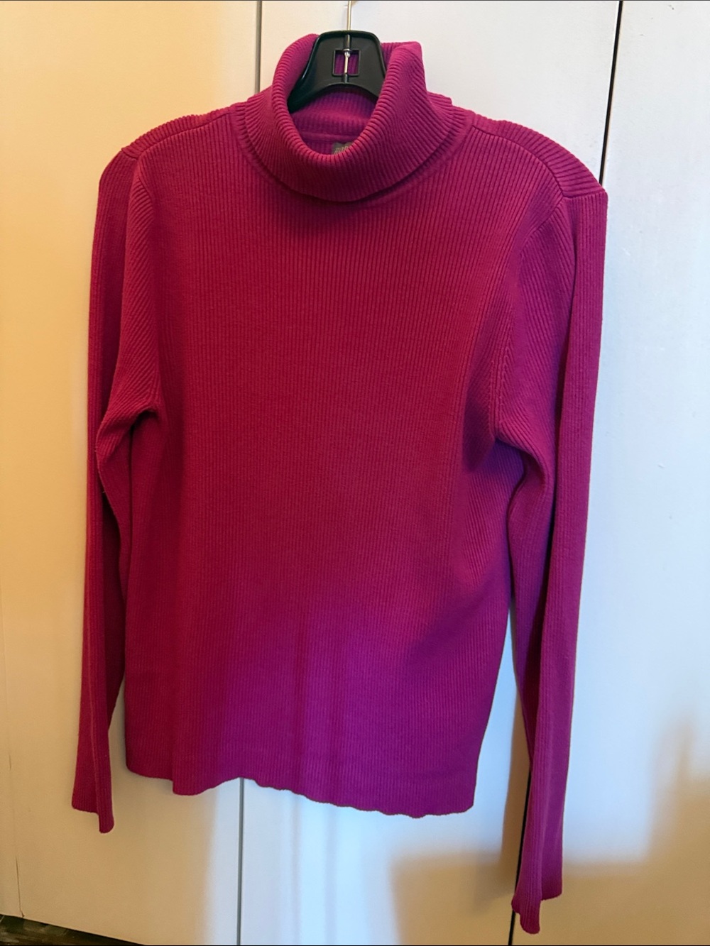 Chico's Ribbed Turtleneck Sweater - Fushia